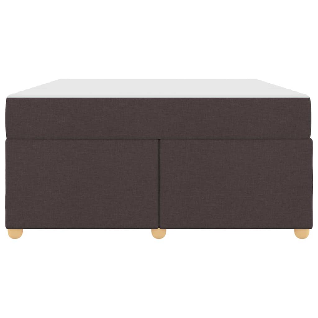 Cadre de lit avec matelas Marron foncé 140 x 200 cm tissu - XIOS