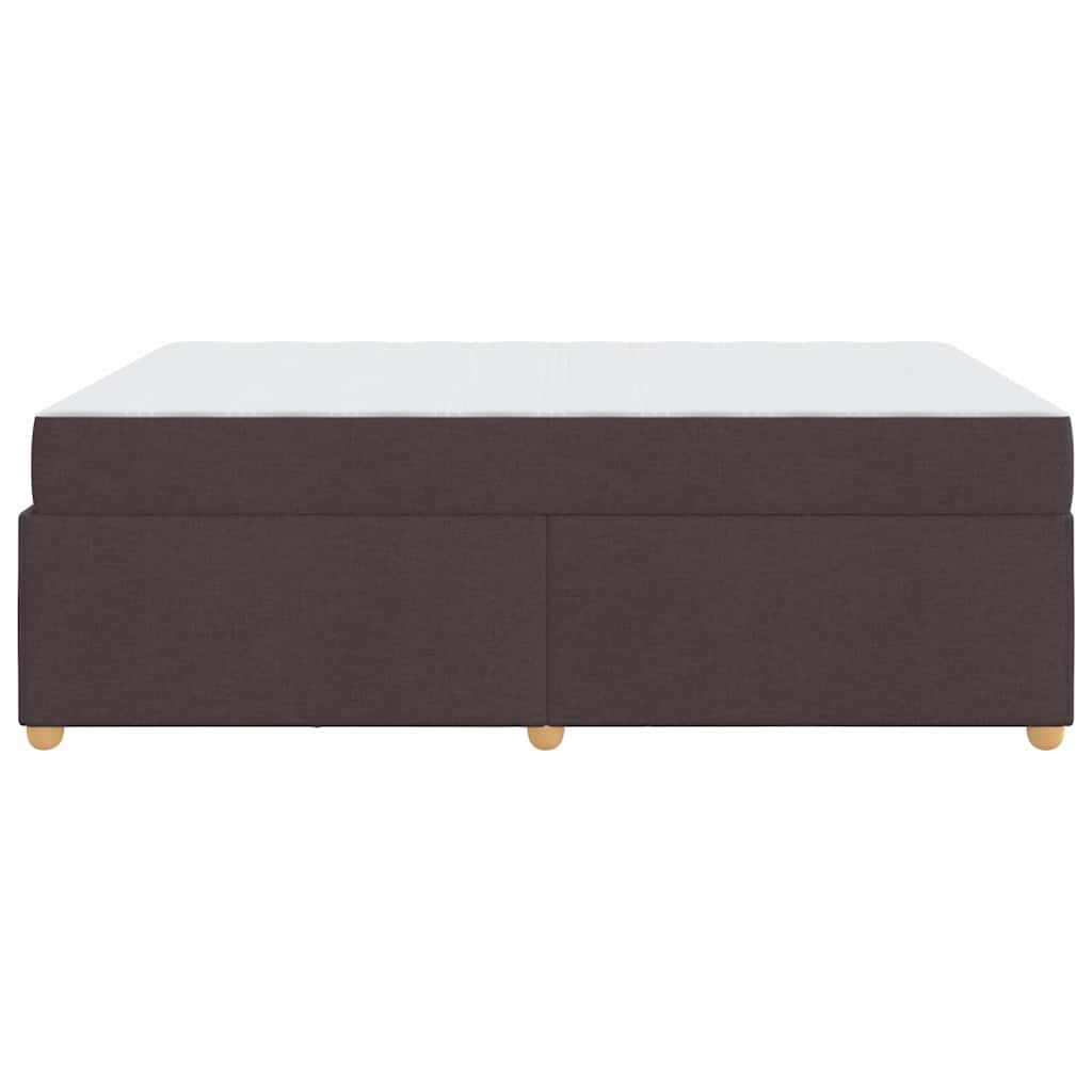 Cadre de lit avec matelas Marron foncé 140 x 200 cm tissu - XIOS