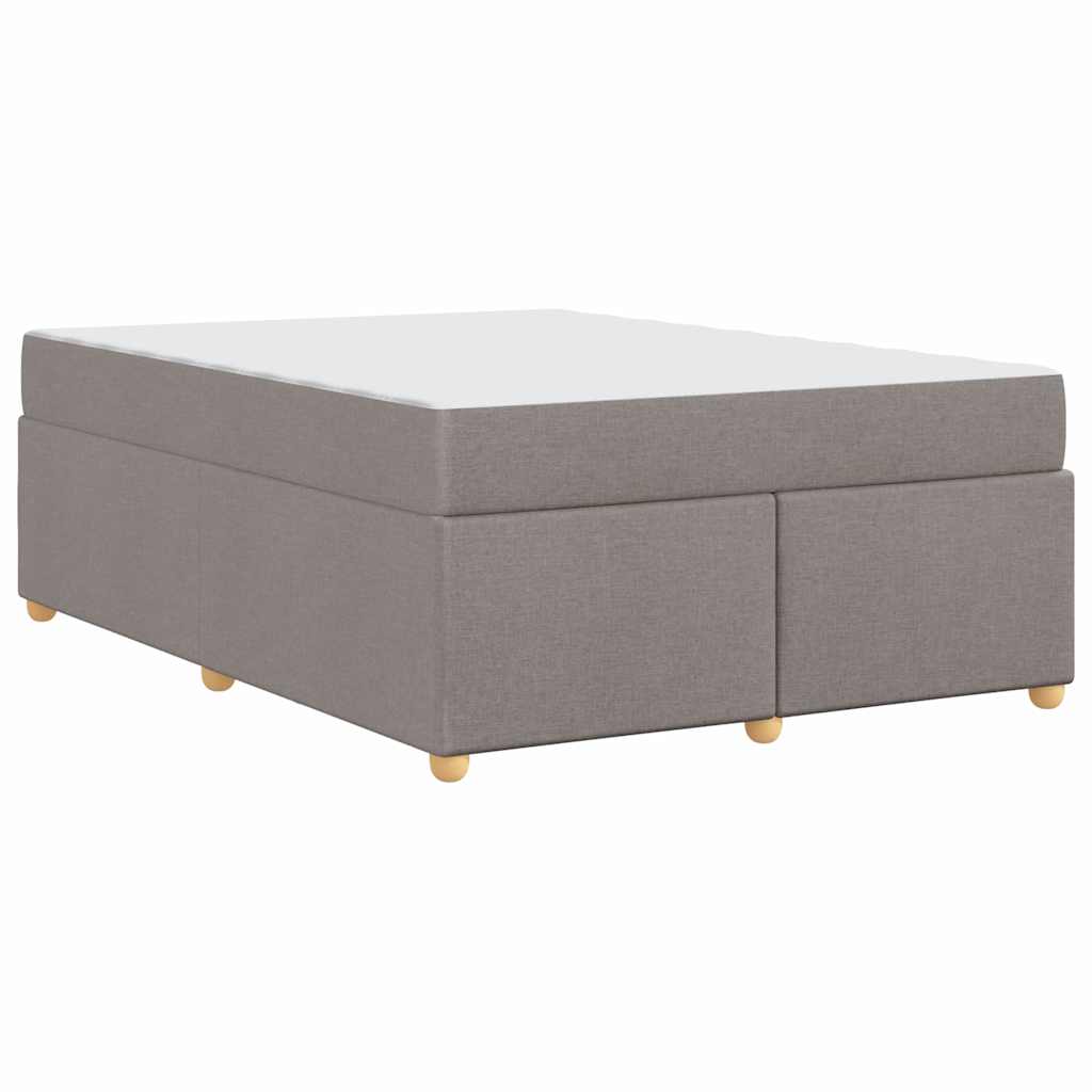 Cadre de lit avec matelas Taupe 140 x 200 cm tissu - XIOS