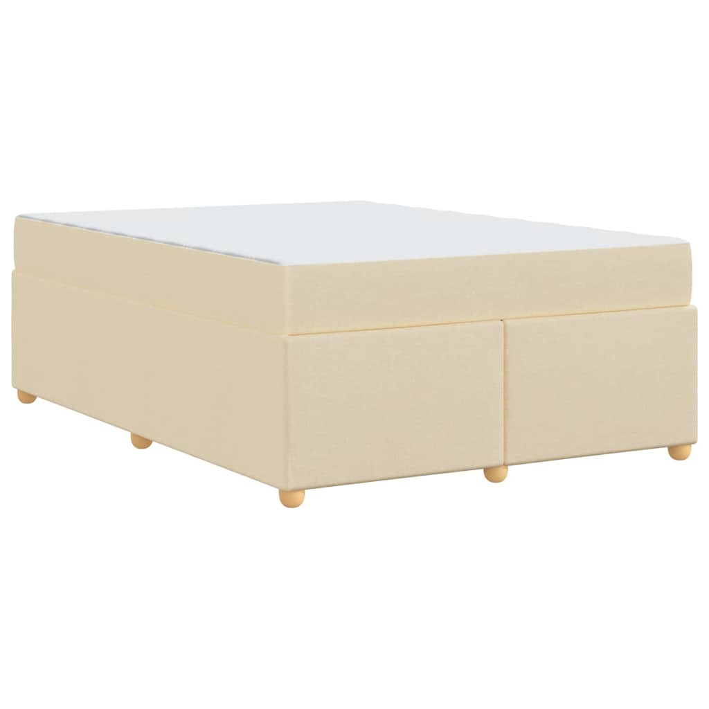 Cadre de lit avec matelas Crème 140 x 200 cm tissu - XIOS