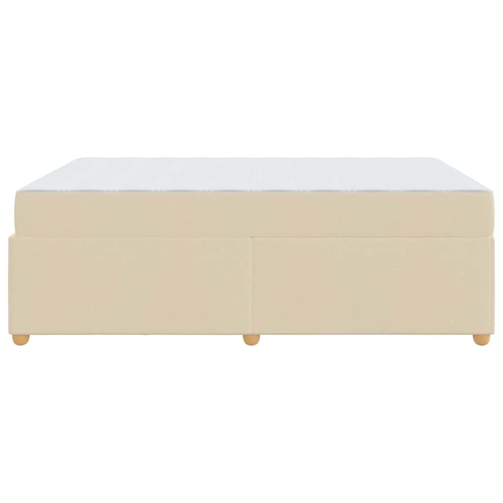 Cadre de lit avec matelas Crème 140 x 200 cm tissu - XIOS