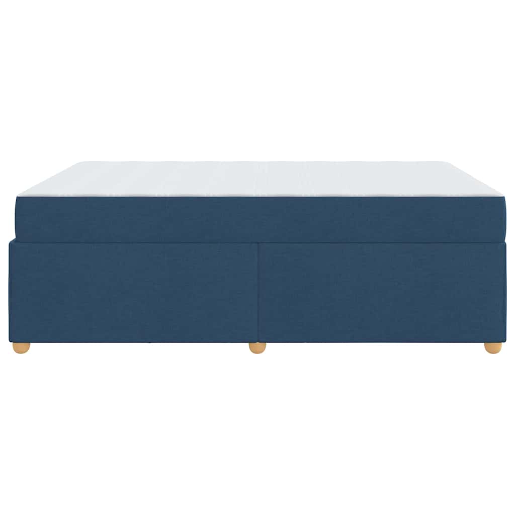 Cadre de lit avec matelas Bleu 140 x 200 cm tissu - XIOS