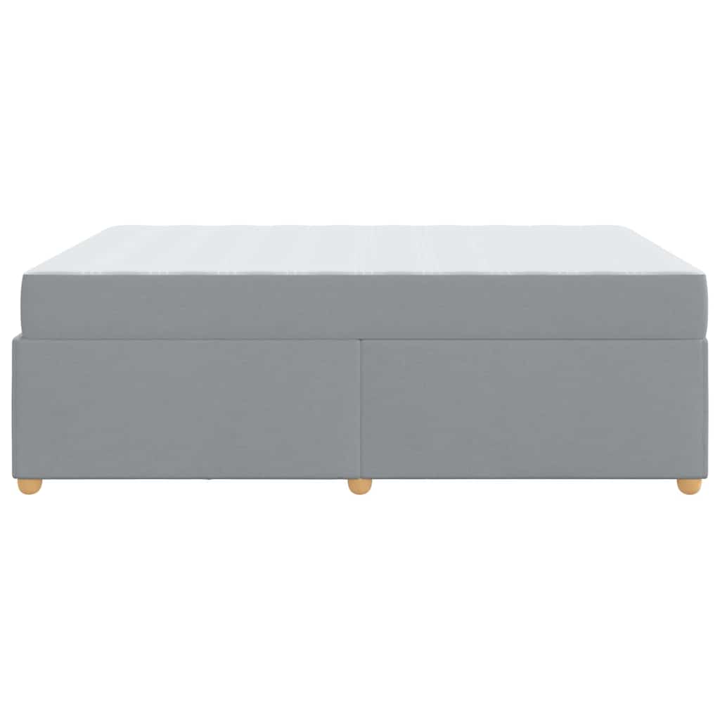 Cadre de lit avec matelas Gris clair 160 x 200 cm tissu - XIOS