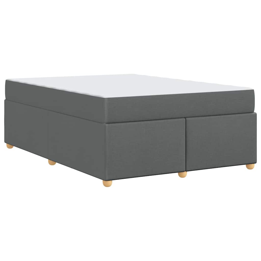 Cadre de lit avec matelas Gris foncé 160 x 200 cm tissu - XIOS