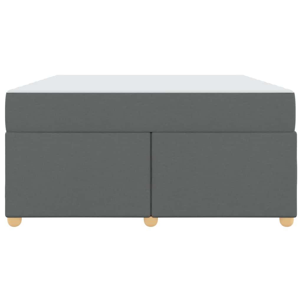 Cadre de lit avec matelas Gris foncé 160 x 200 cm tissu - XIOS