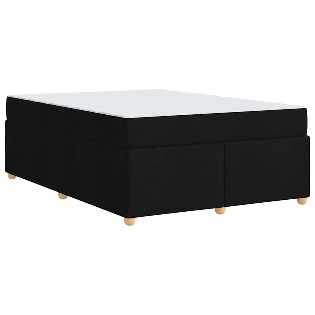Cadre de lit avec matelas Noir 160 x 200 cm tissu - XIOS