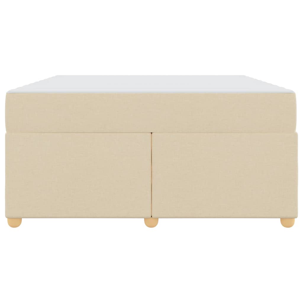 Cadre de lit avec matelas Crème 160 x 200 cm tissu - XIOS