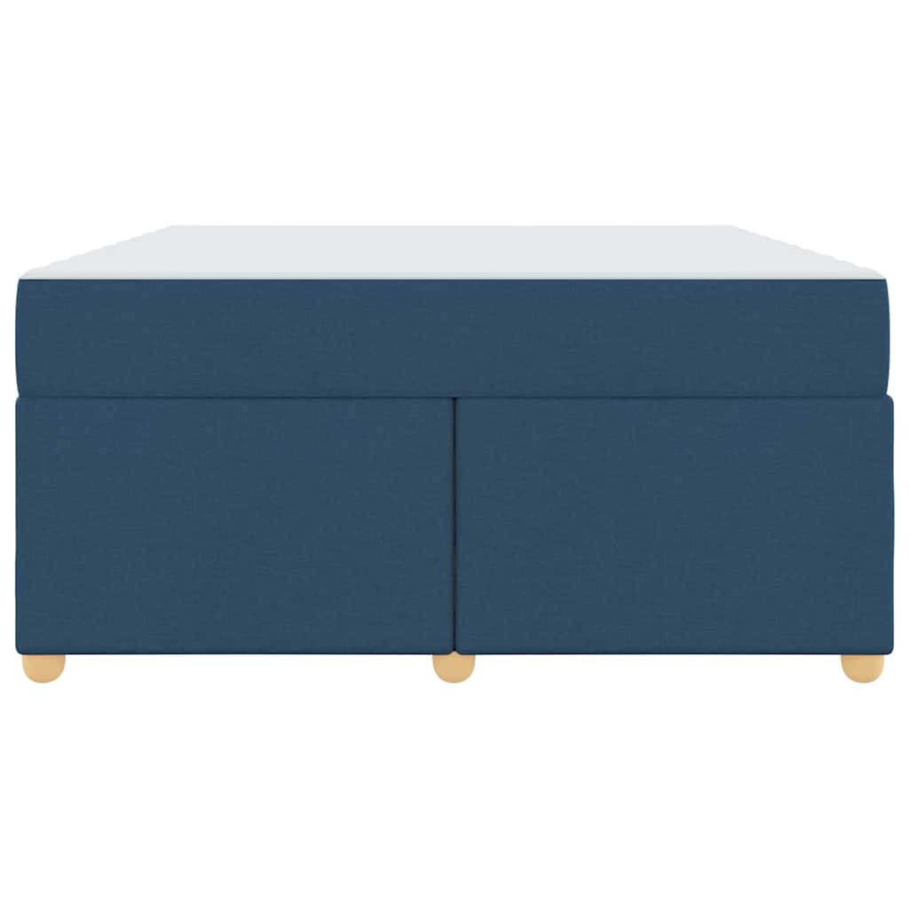 Cadre de lit avec matelas Bleu 160 x 200 cm tissu - XIOS