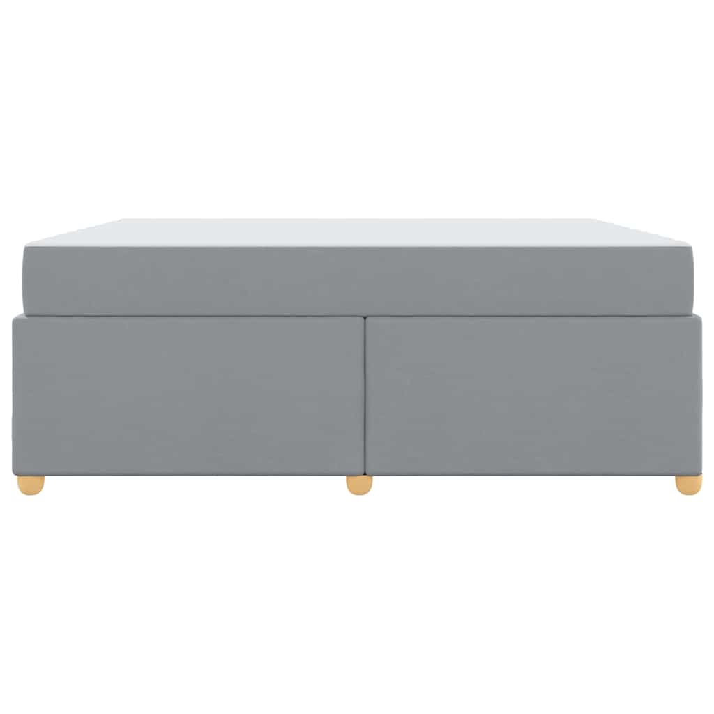 Cadre de lit avec matelas Gris clair 180 x 200 cm tissu - XIOS
