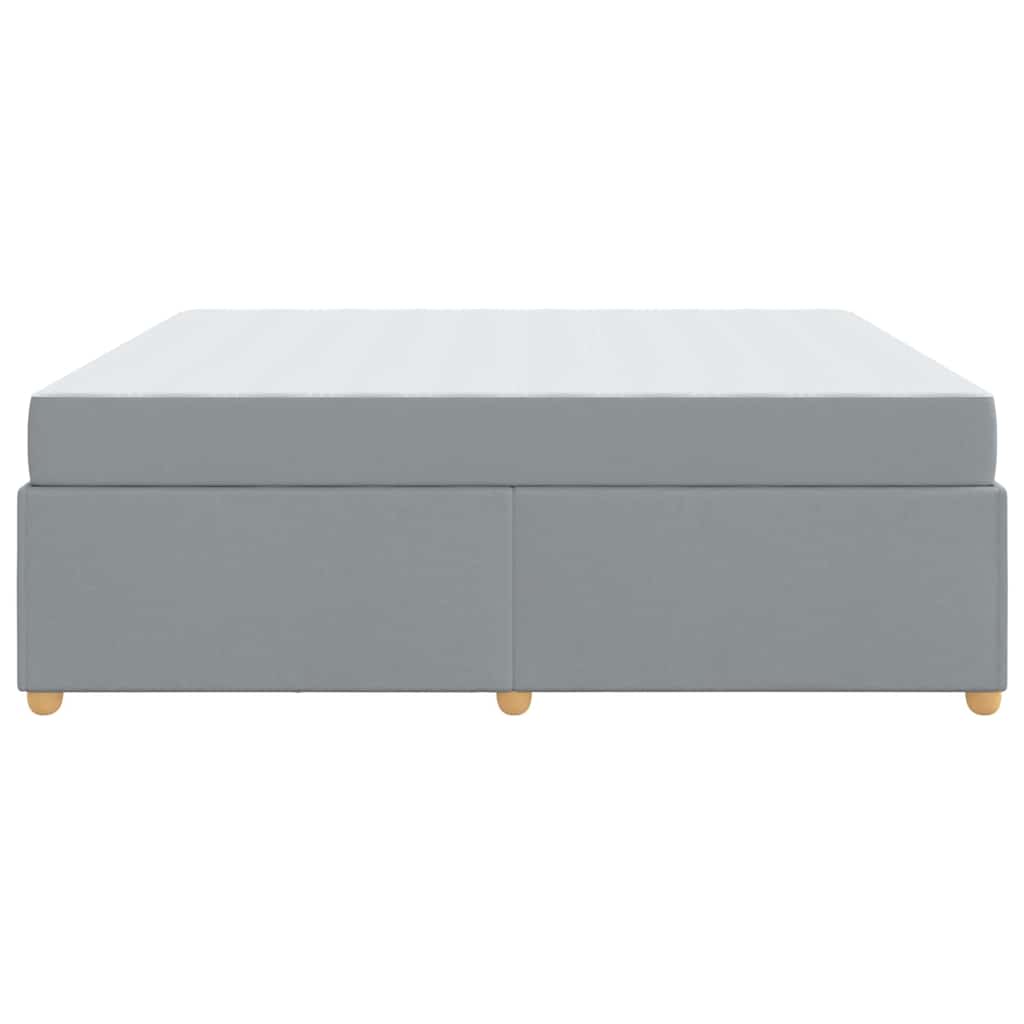 Cadre de lit avec matelas Gris clair 180 x 200 cm tissu - XIOS