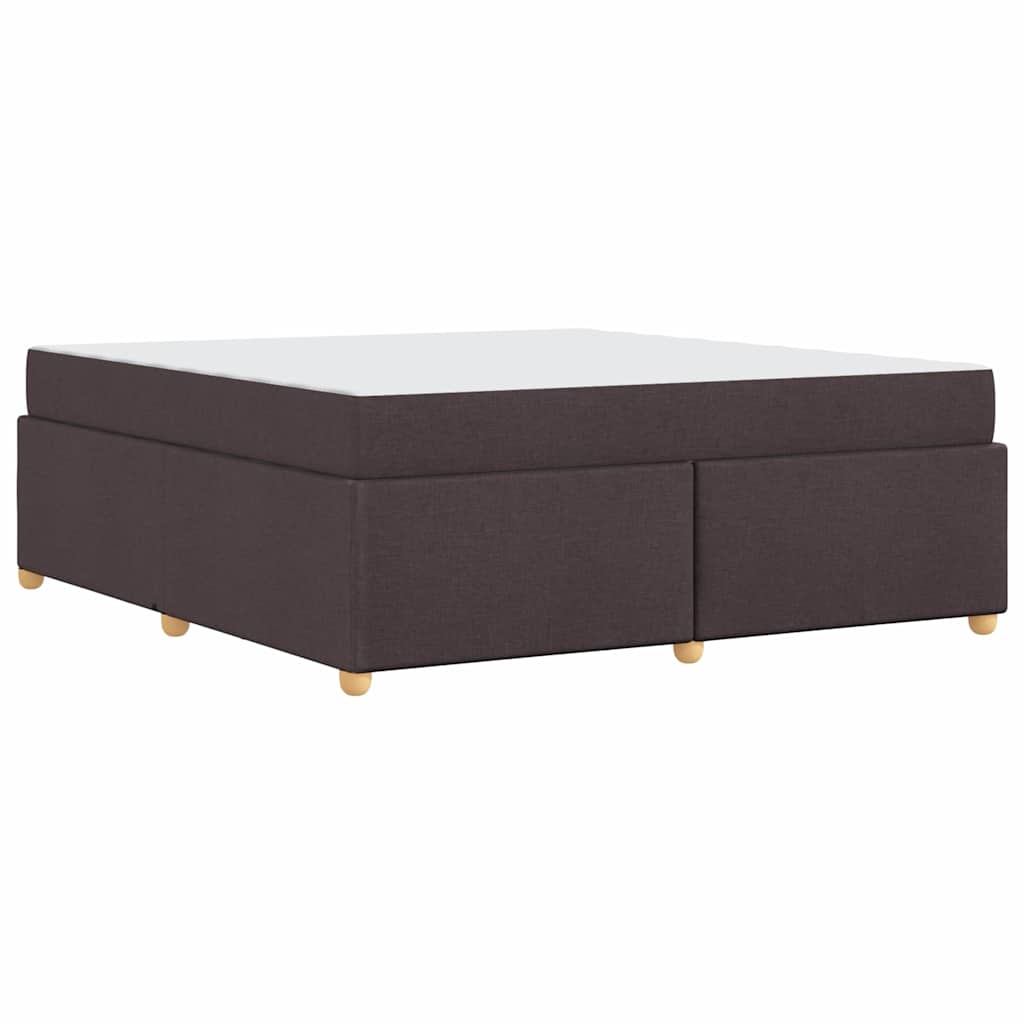 Cadre de lit avec matelas Marron foncé 180 x 200 cm tissu - XIOS