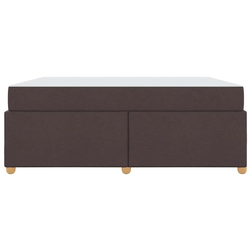 Cadre de lit avec matelas Marron foncé 180 x 200 cm tissu - XIOS
