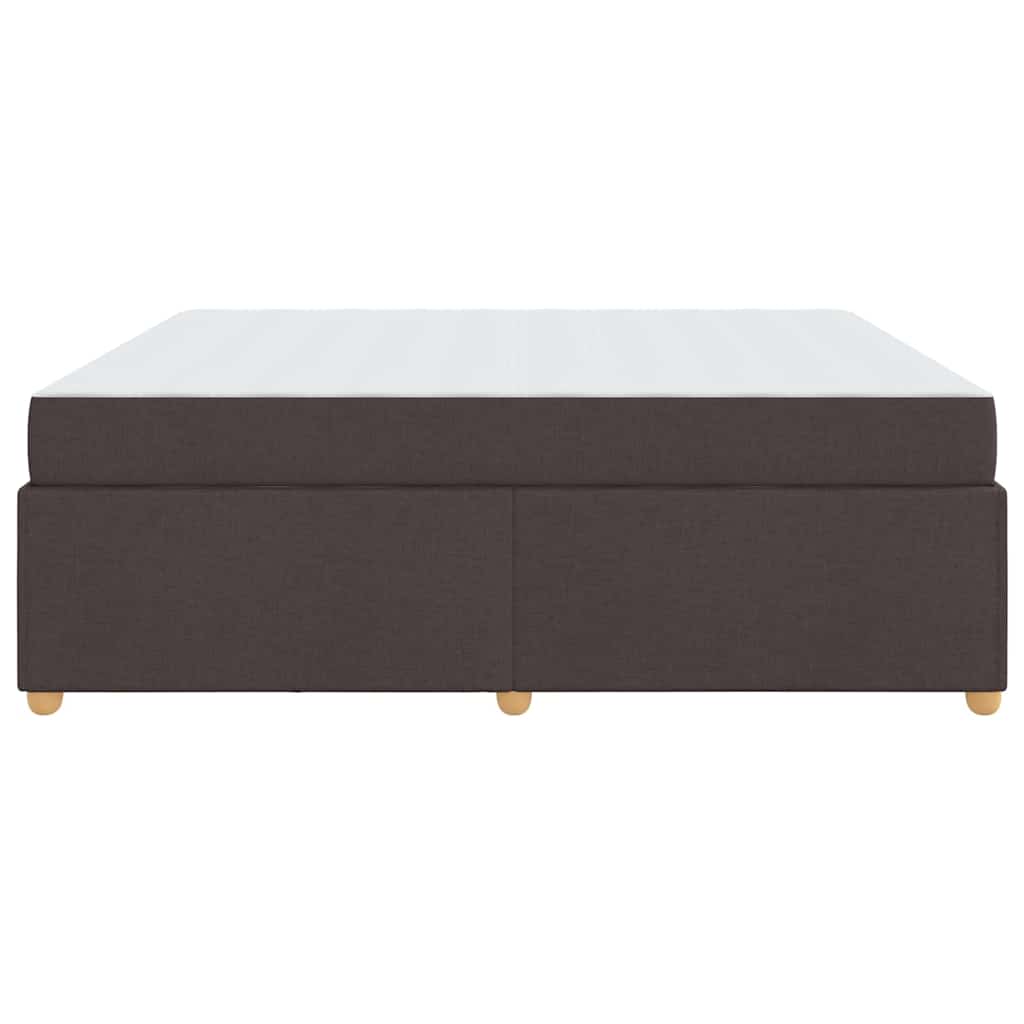 Cadre de lit avec matelas Marron foncé 180 x 200 cm tissu - XIOS