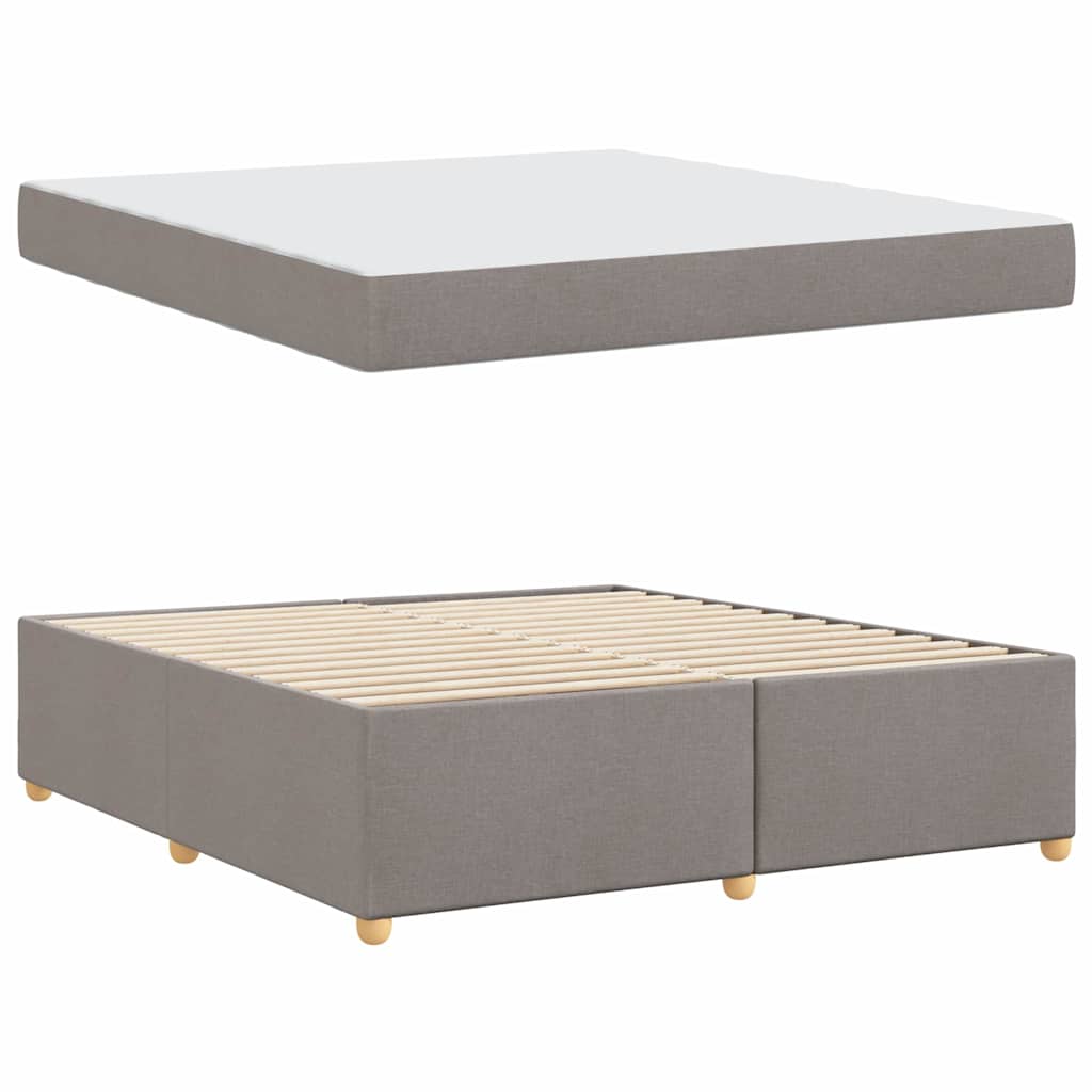 Cadre de lit avec matelas Taupe 180 x 200 cm tissu - XIOS