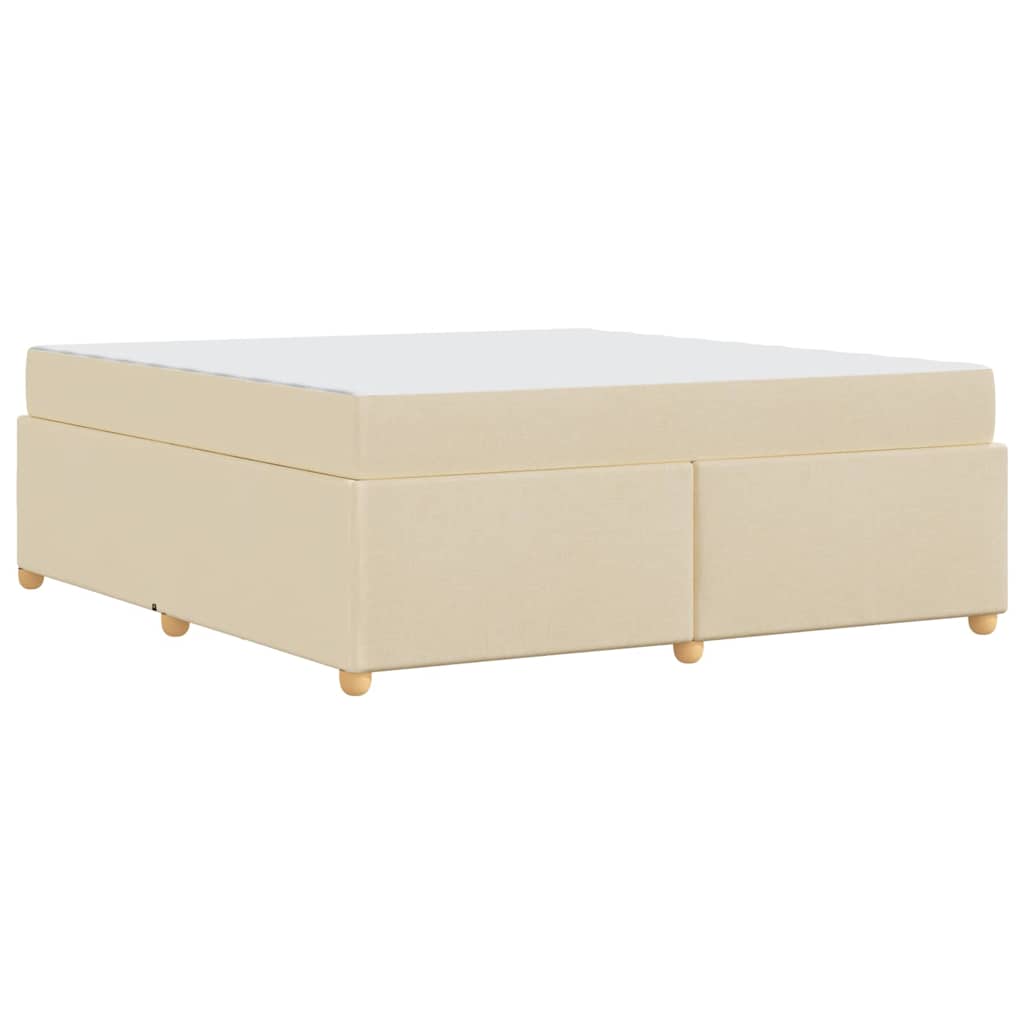Cadre de lit avec matelas Crème 180 x 200 cm tissu - XIOS