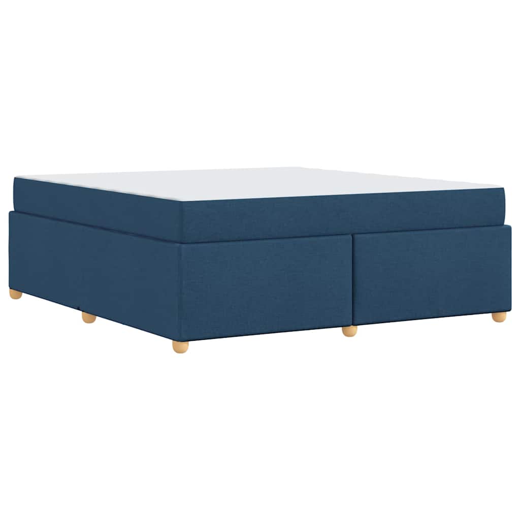 Cadre de lit avec matelas Bleu 180 x 200 cm tissu - XIOS