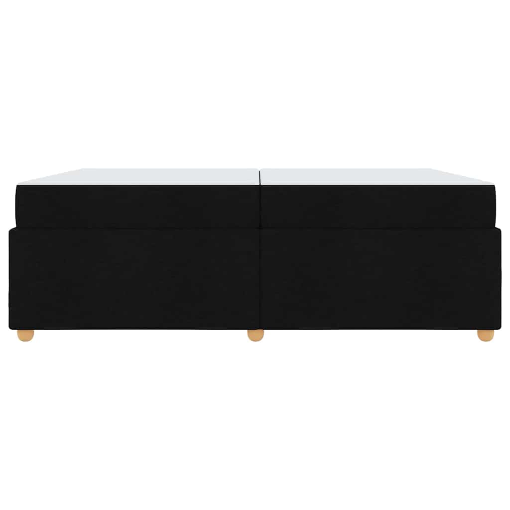 Cadre de lit avec matelas Noir 200 x 200 cm tissu