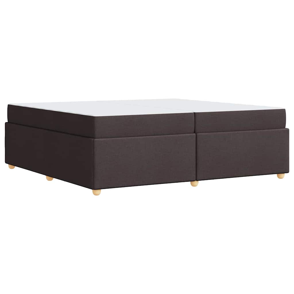 Cadre de lit avec matelas Marron foncé 200 x 200 cm tissu - XIOS