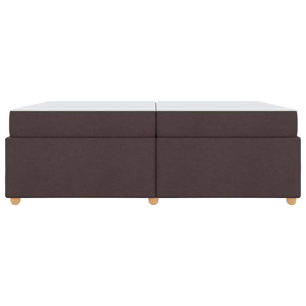 Cadre de lit avec matelas Marron foncé 200 x 200 cm tissu - XIOS