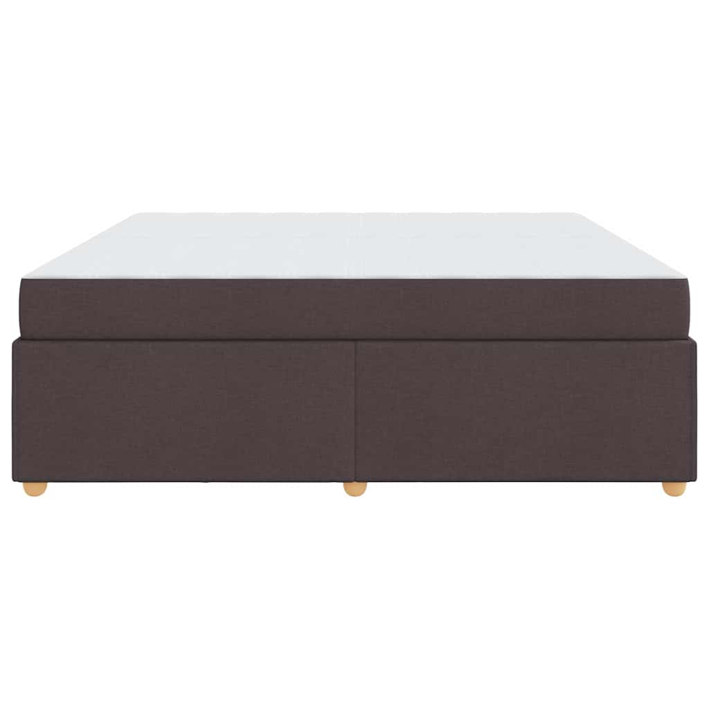 Cadre de lit avec matelas Marron foncé 200 x 200 cm tissu - XIOS