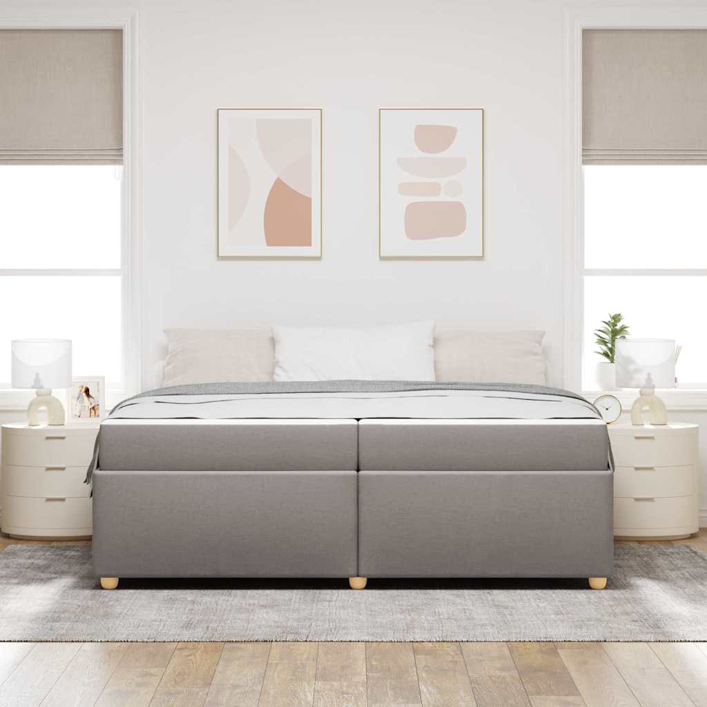 Cadre de lit Taupe 200 x 200 cm tissu