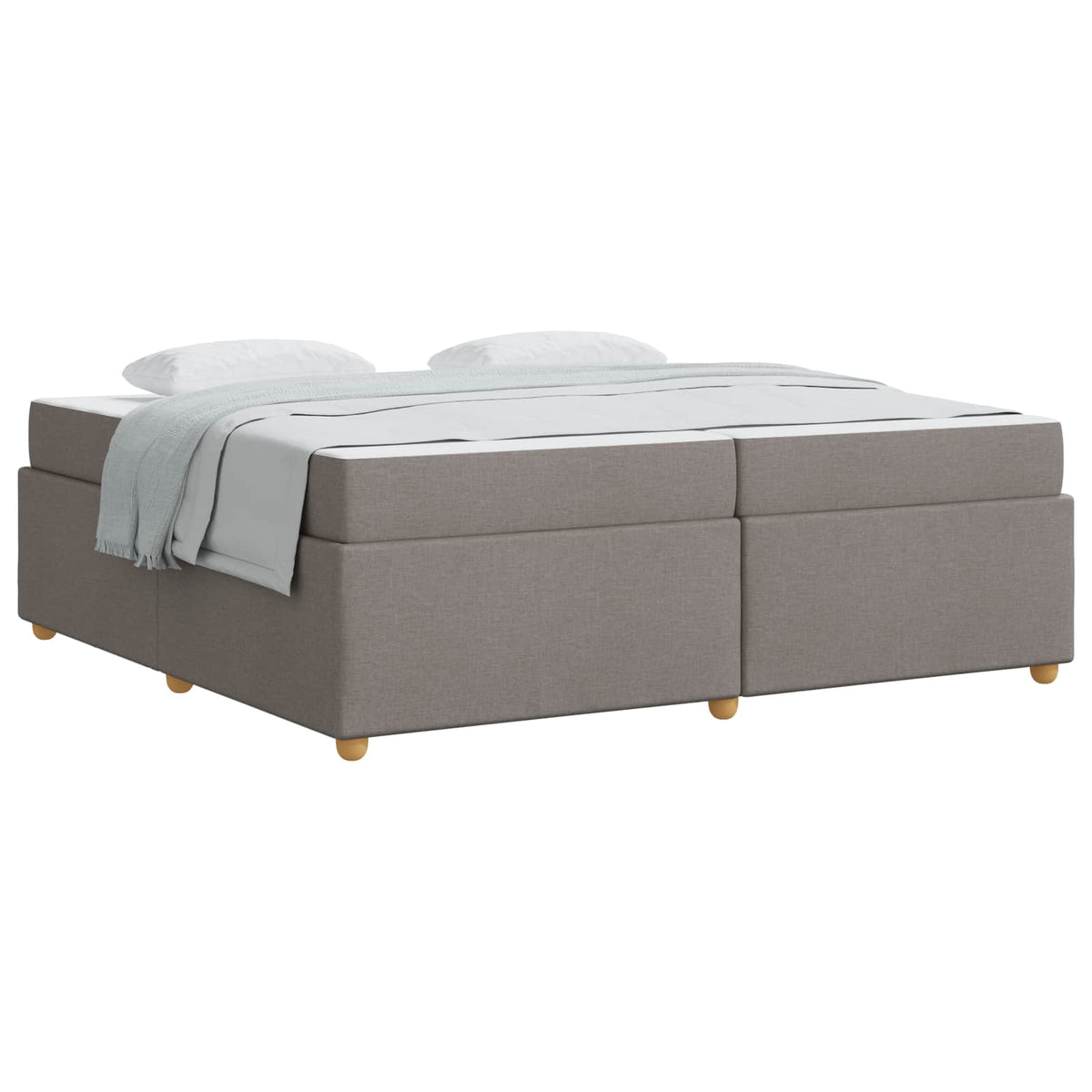 Cadre de lit Taupe 200 x 200 cm tissu