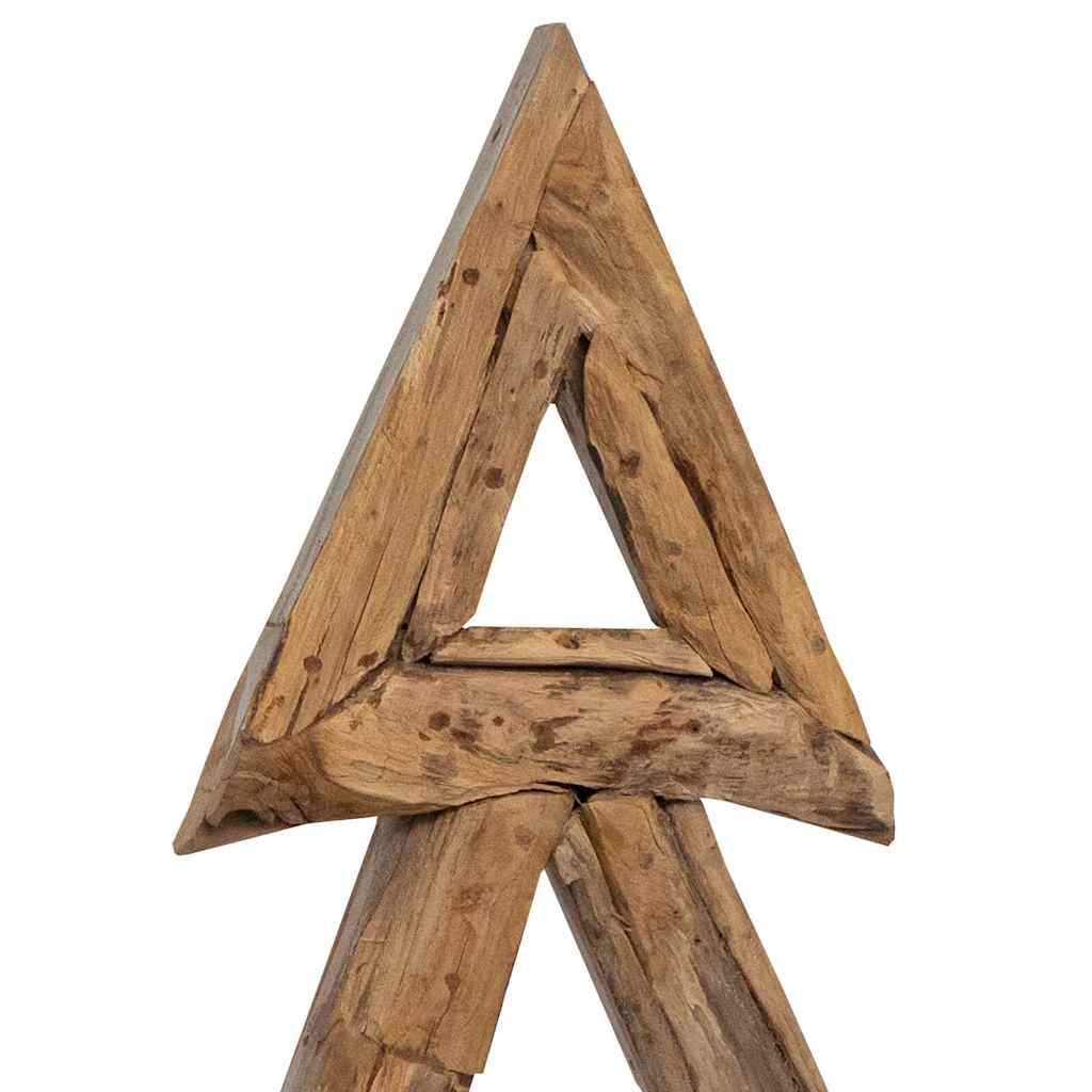 Sapin de Noël avec support Marron 90 cm Bois de teck solide - XIOS