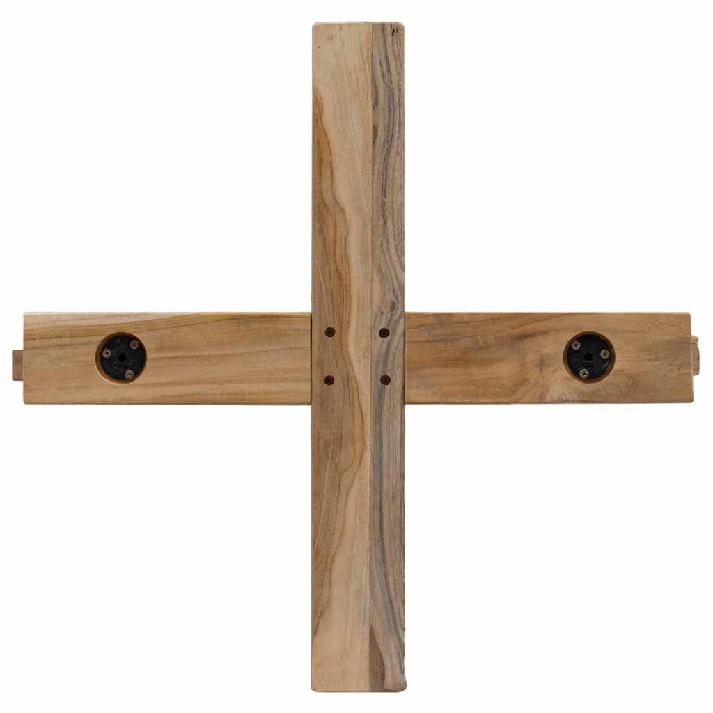 Sapin de Noël avec support Marron 150 cm Bois de teck solide - XIOS