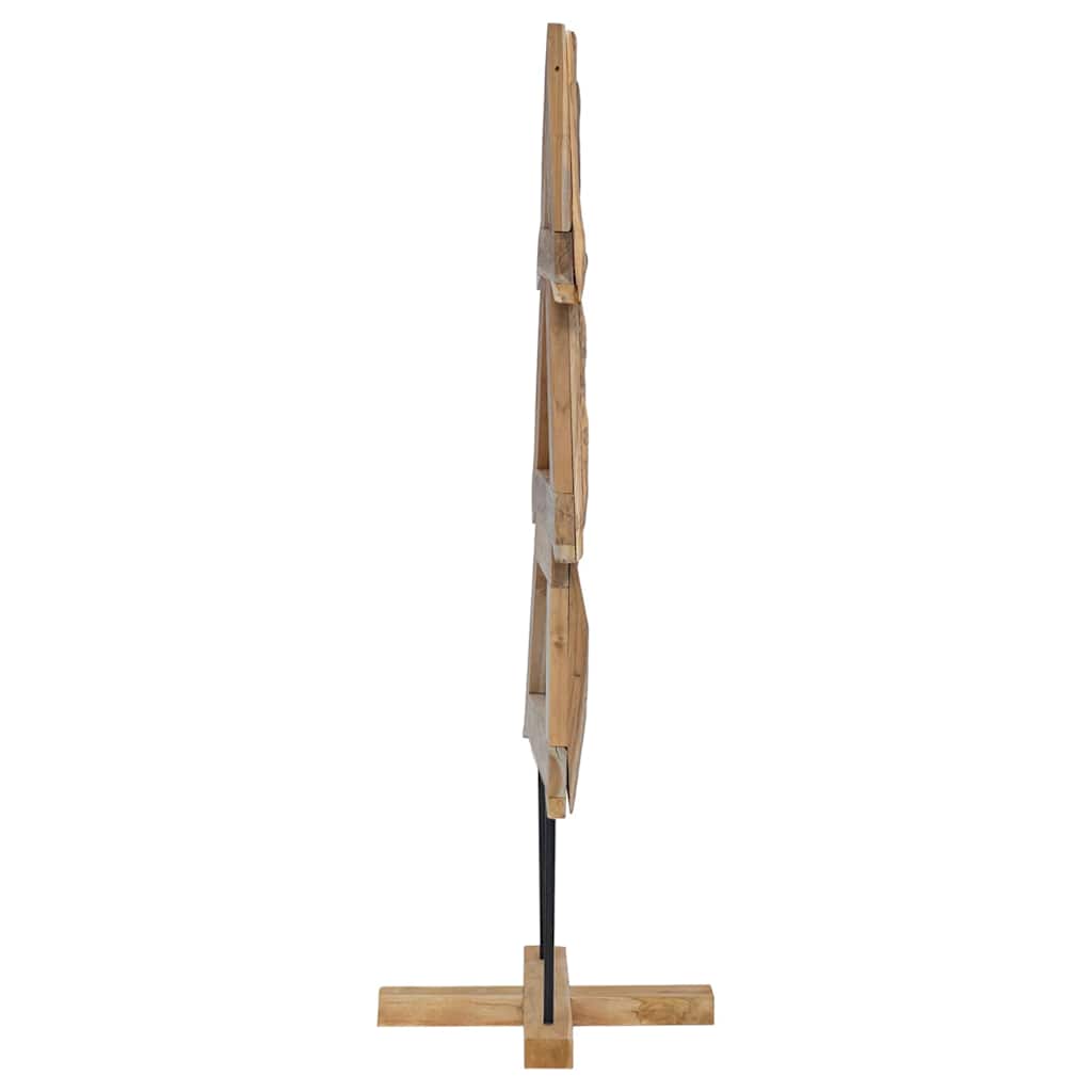 Sapin de Noël avec support Marron 150 cm Bois de teck solide - XIOS