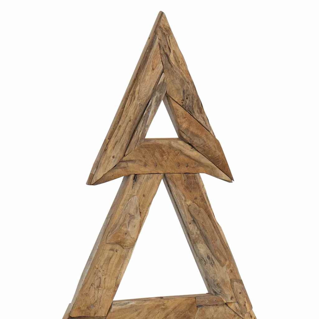 Sapin de Noël avec support Marron 180 cm Bois de teck solide - XIOS