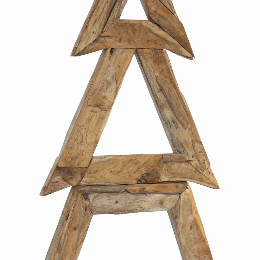 Sapin de Noël avec support Marron 180 cm Bois de teck solide - XIOS