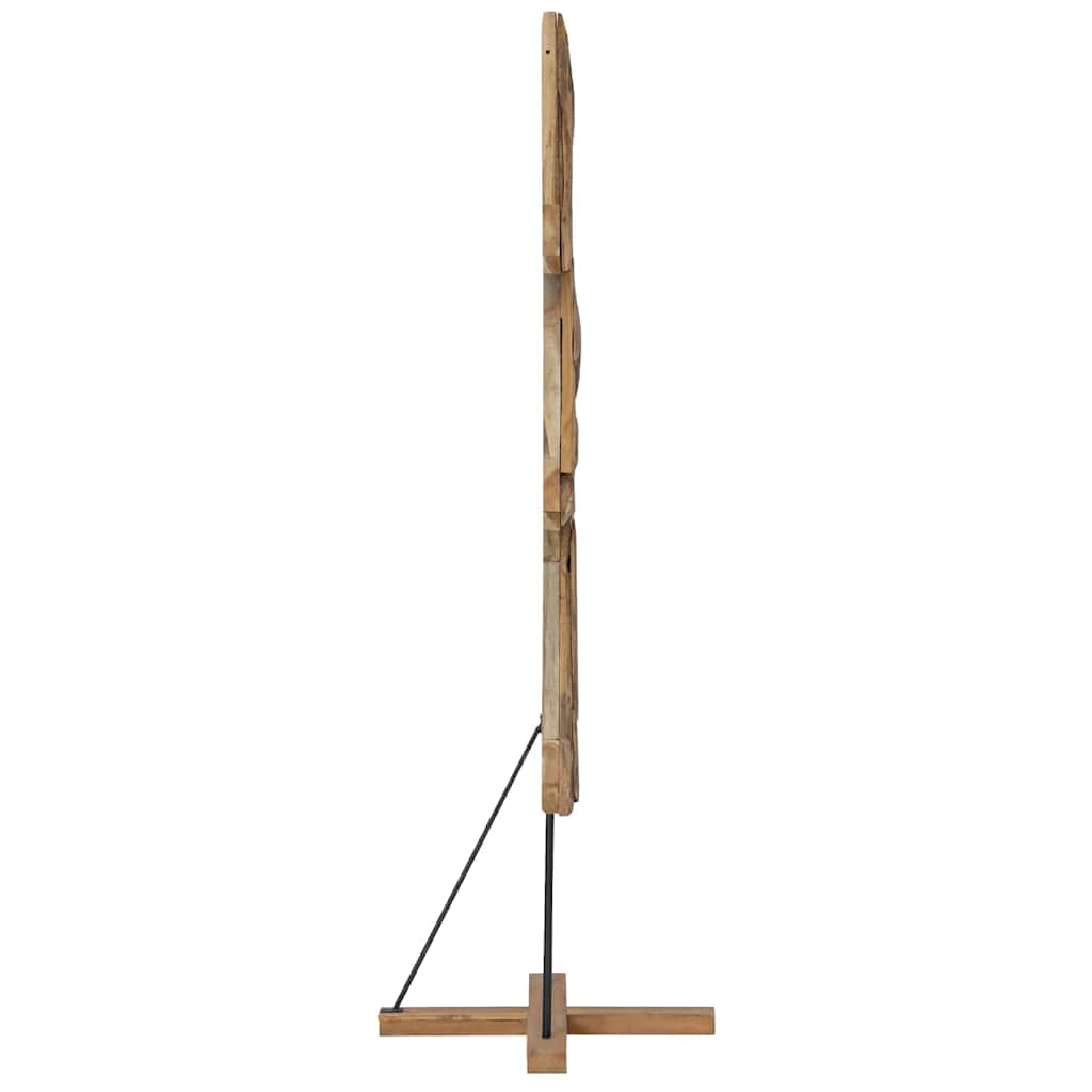 Sapin de Noël avec support Marron 181 cm Bois de teck solide - XIOS
