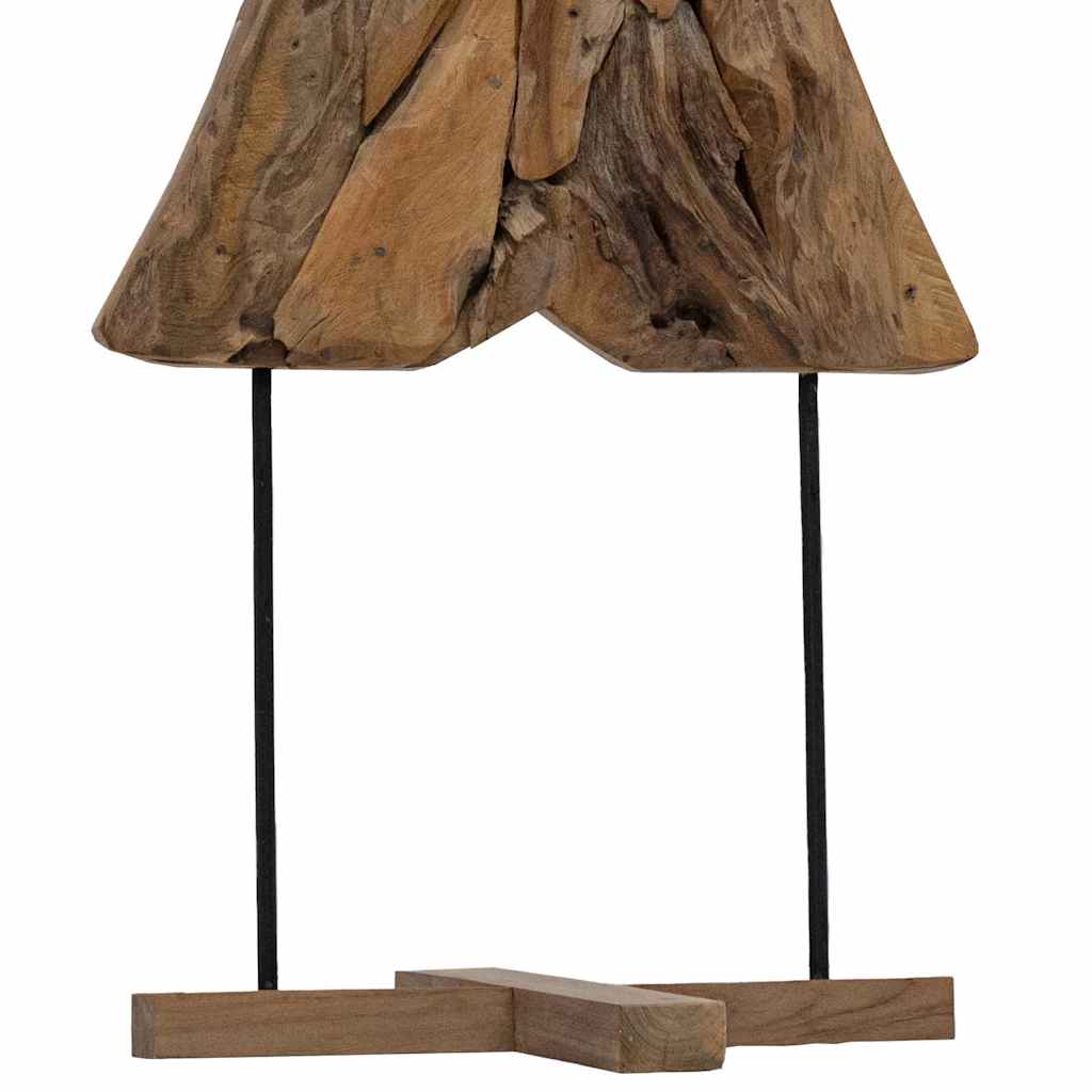 Sapin de Noël avec support Marron 90 cm Bois de teck solide - XIOS