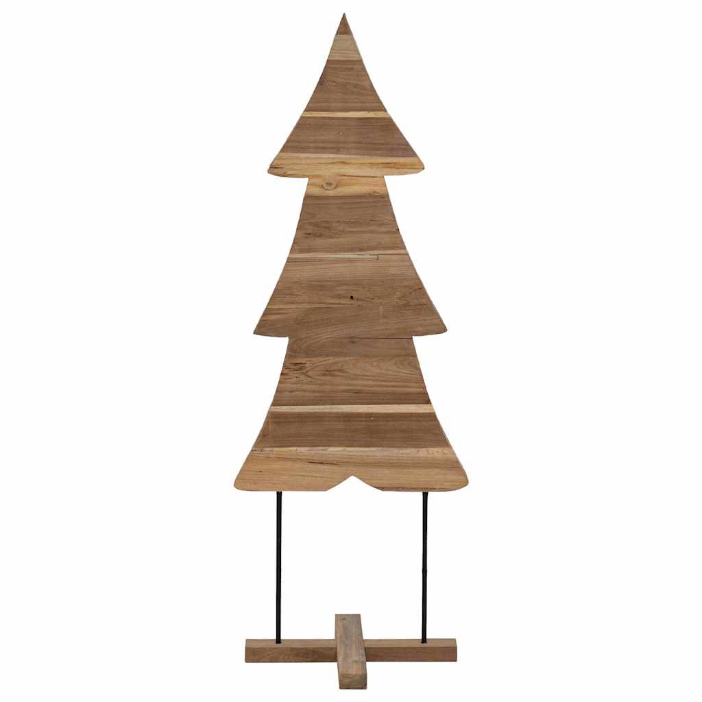 Sapin de Noël avec support Marron 90 cm Bois de teck solide - XIOS
