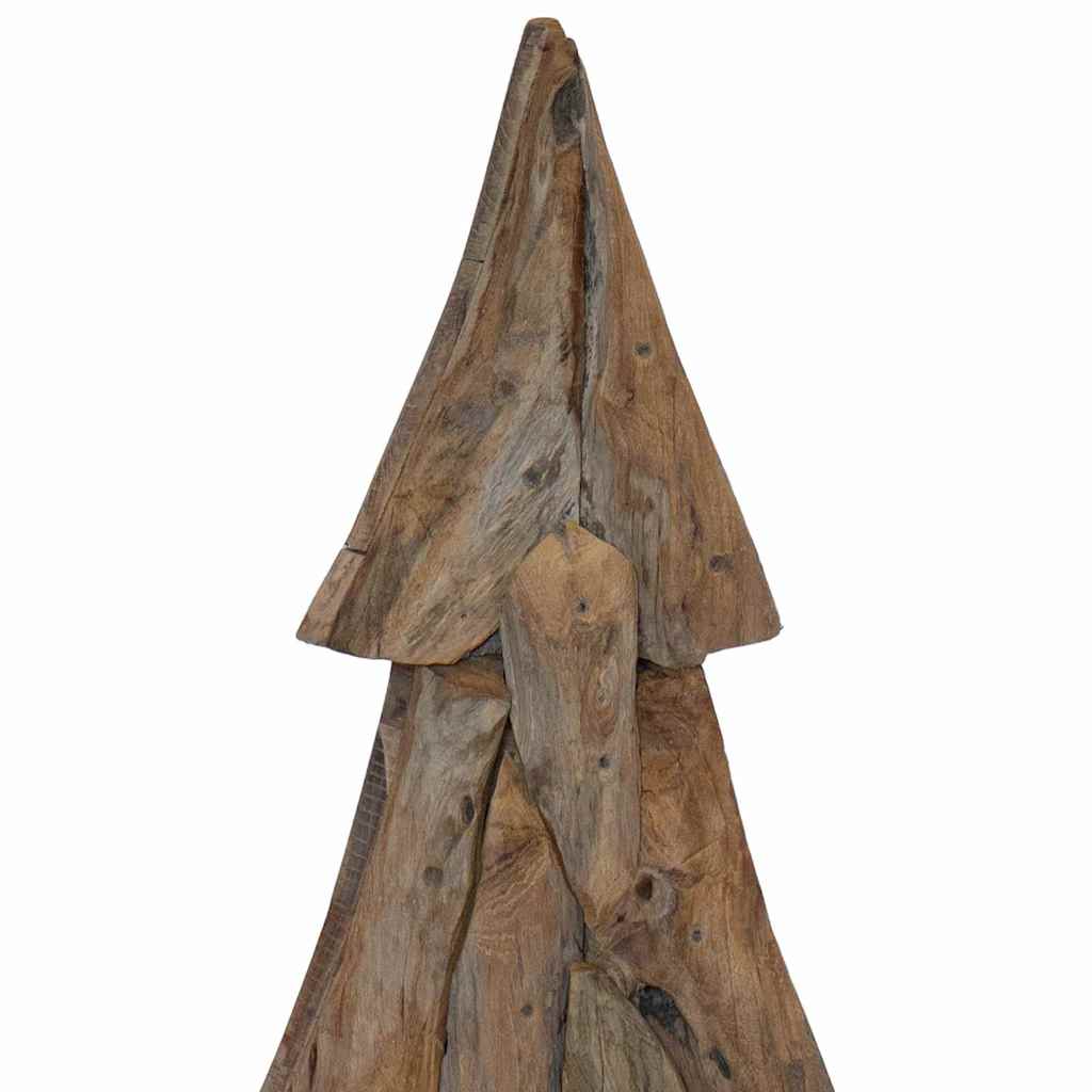 Sapin de Noël avec support Marron 120 cm Bois de teck solide - XIOS