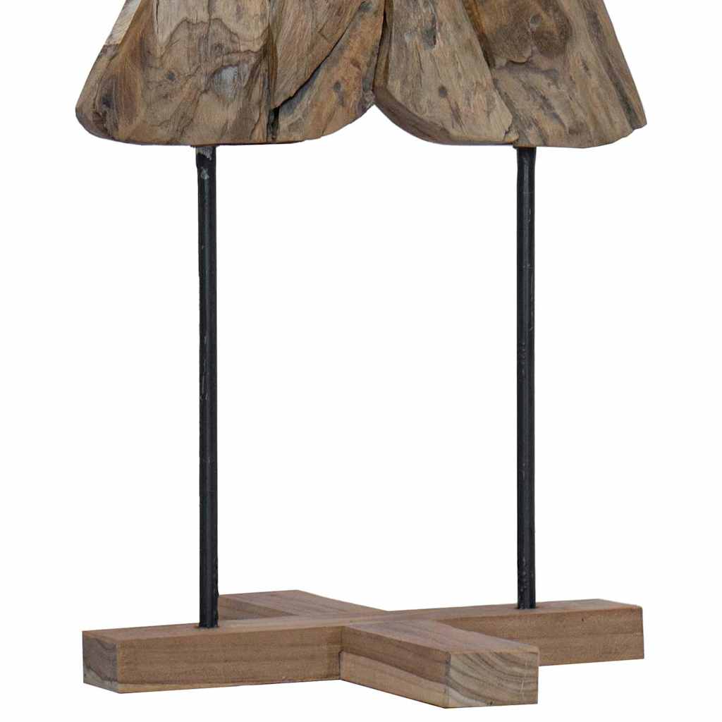 Sapin de Noël avec support Marron 120 cm Bois de teck solide - XIOS