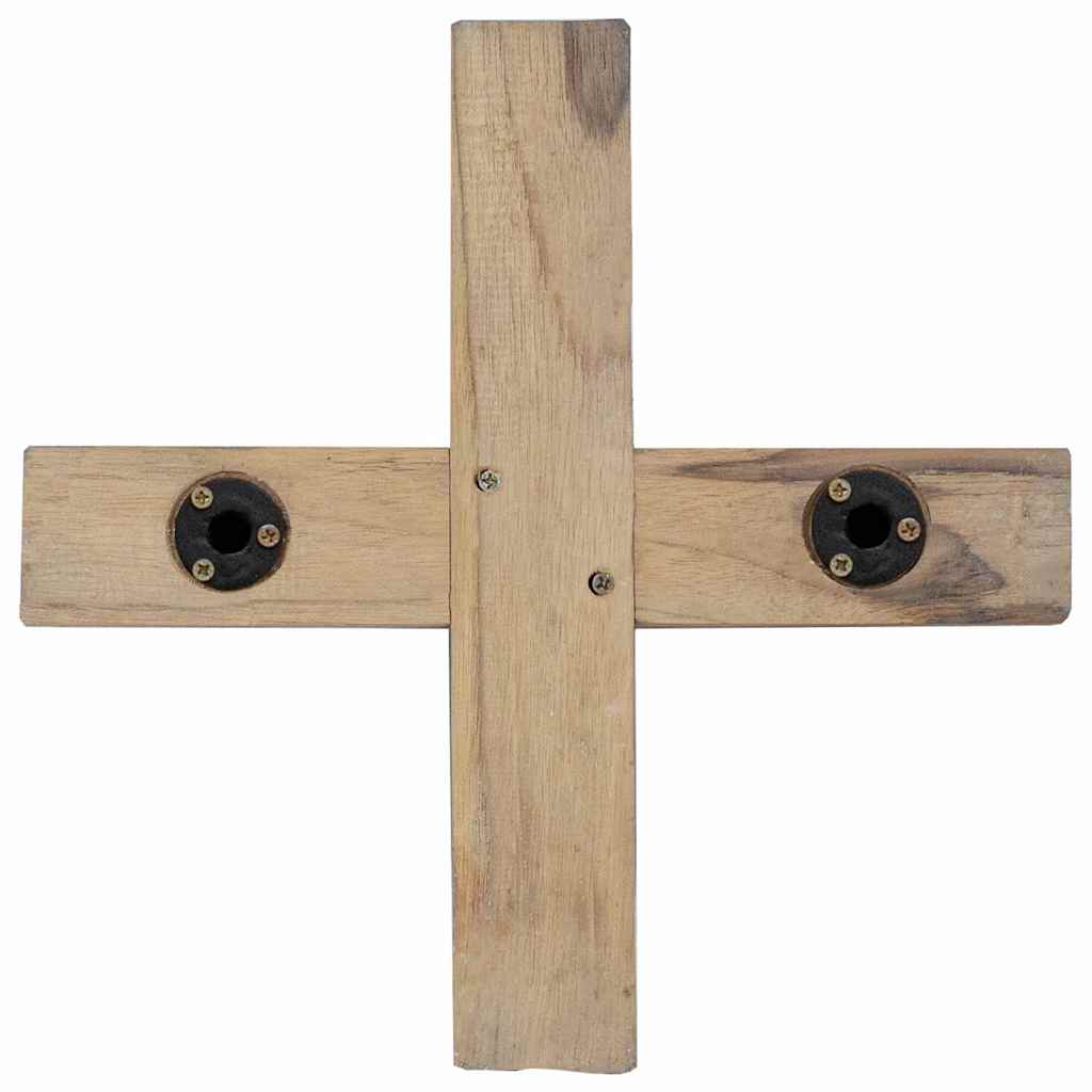 Sapin de Noël avec support Marron 120 cm Bois de teck solide - XIOS