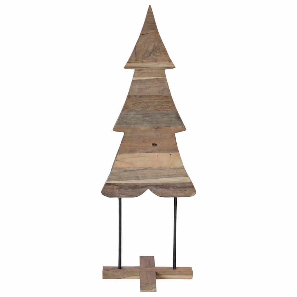 Sapin de Noël avec support Marron 120 cm Bois de teck solide - XIOS