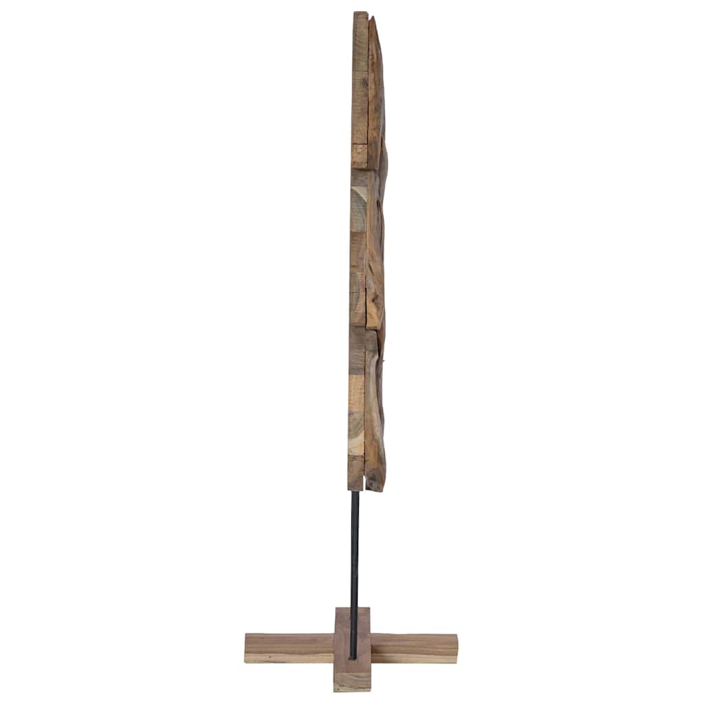 Sapin de Noël avec support Marron 120 cm Bois de teck solide - XIOS