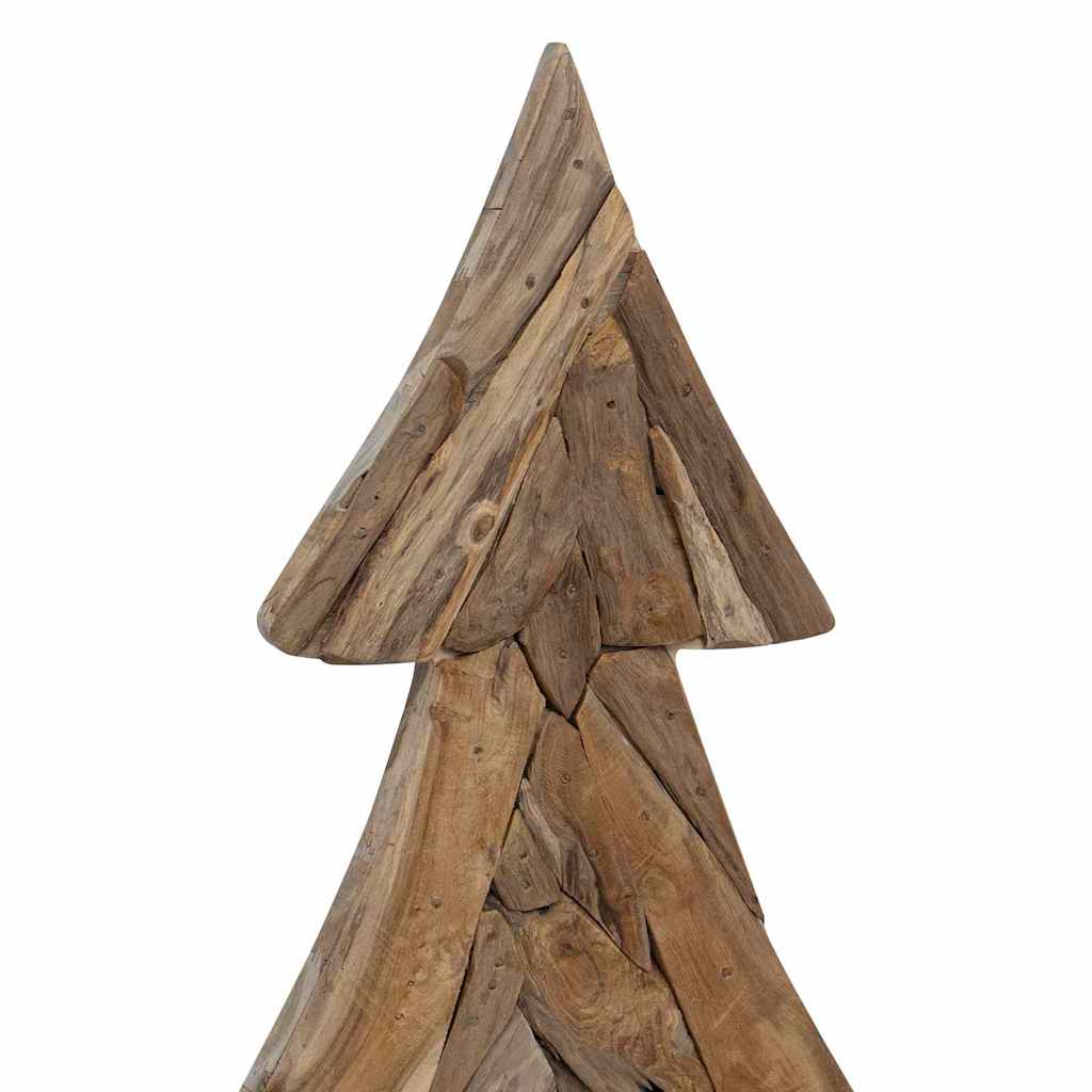Sapin de Noël avec support Marron 150 cm Bois de teck solide - XIOS