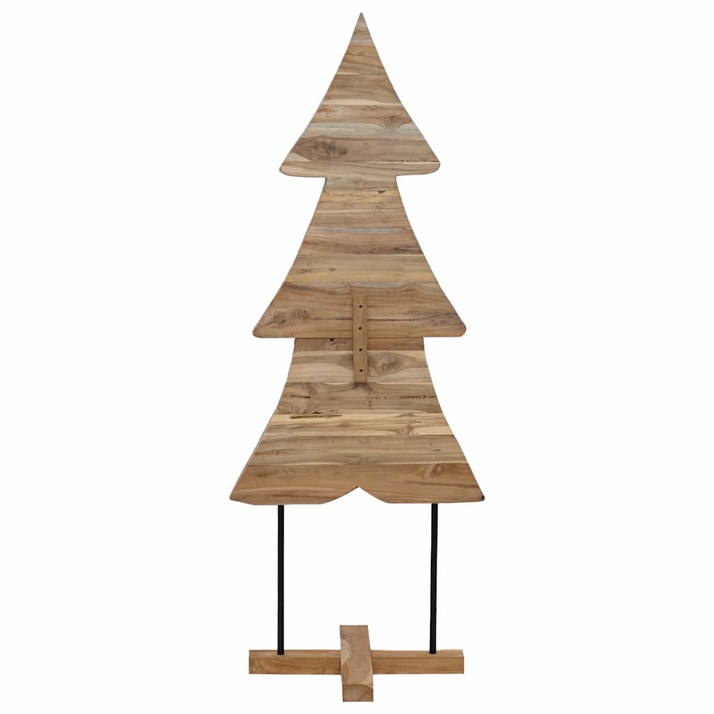 Sapin de Noël avec support Marron 150 cm Bois de teck solide - XIOS