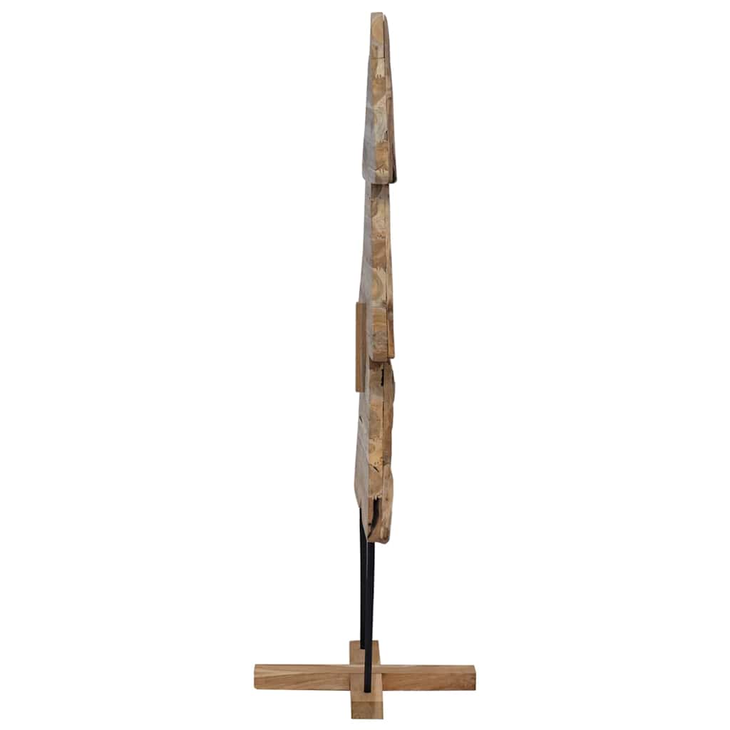 Sapin de Noël avec support Marron 151 cm Bois de teck solide - XIOS