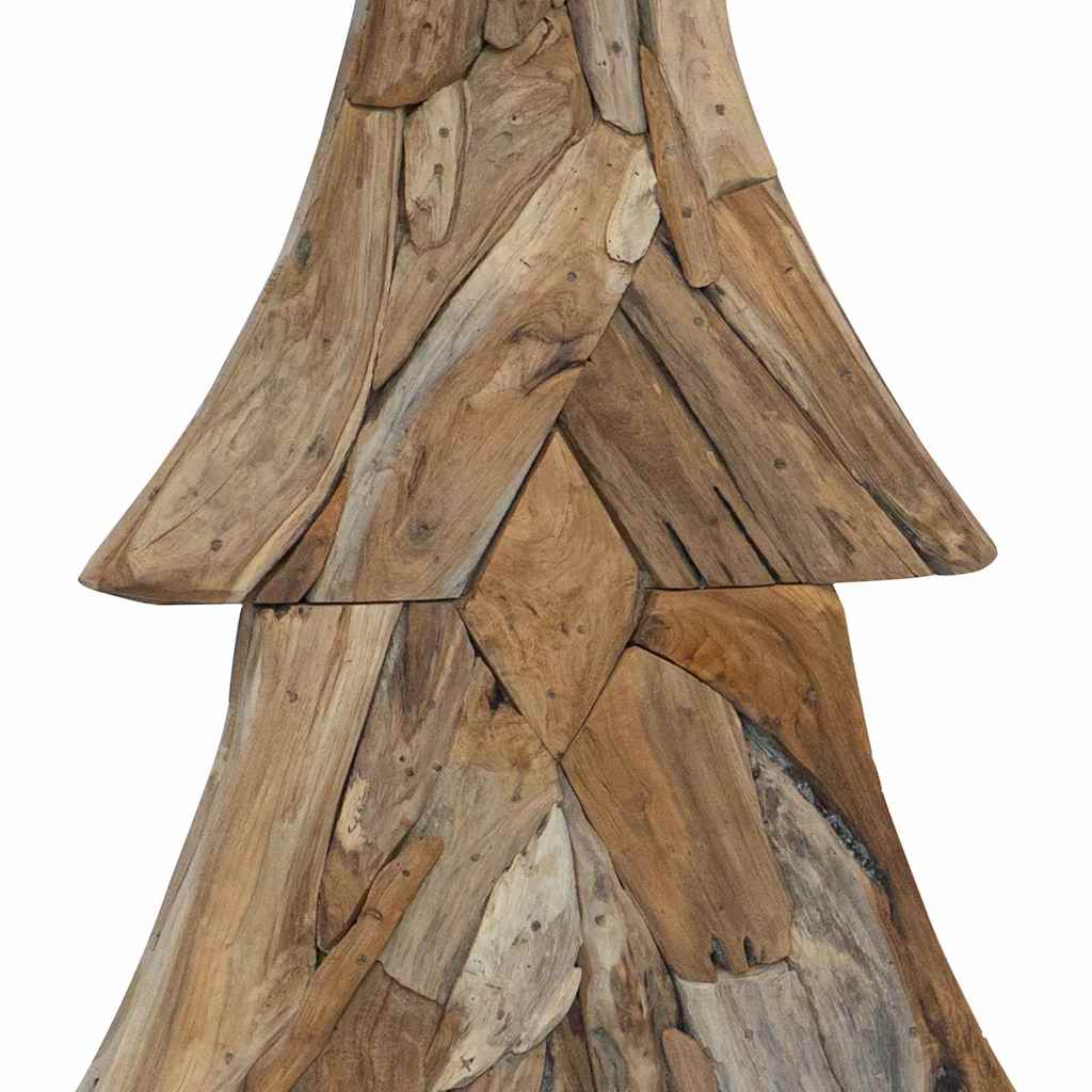 Sapin de Noël avec support Marron 180 cm Bois de teck solide - XIOS