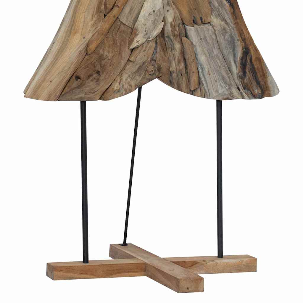 Sapin de Noël avec support Marron 180 cm Bois de teck solide - XIOS