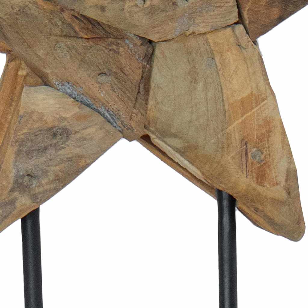 Étoile de Noël Marron 30 x 5 x 45 cm Bois de teck massif - XIOS