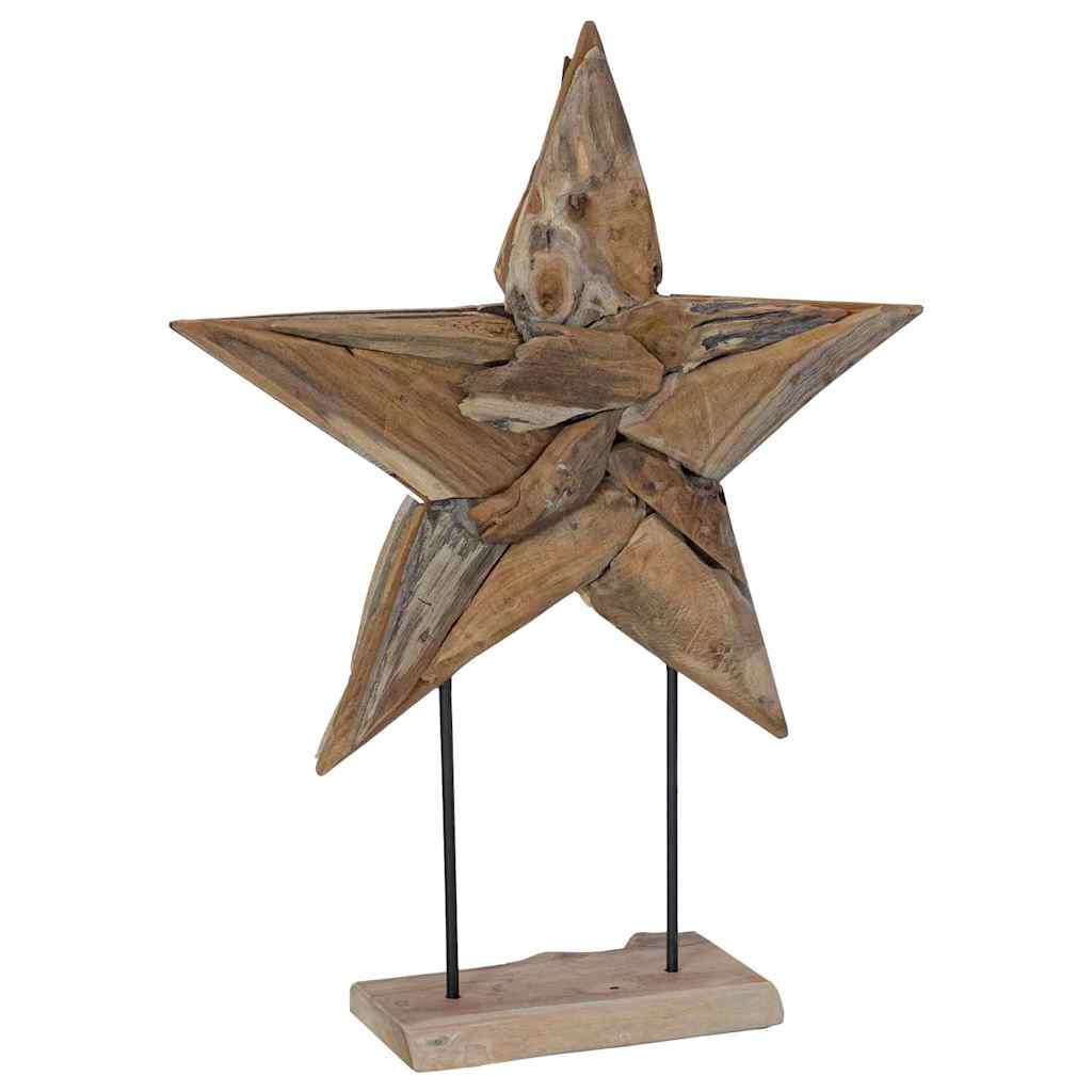 Étoile de Noël Marron 60 x 5 x 75 cm Bois de teck massif - XIOS