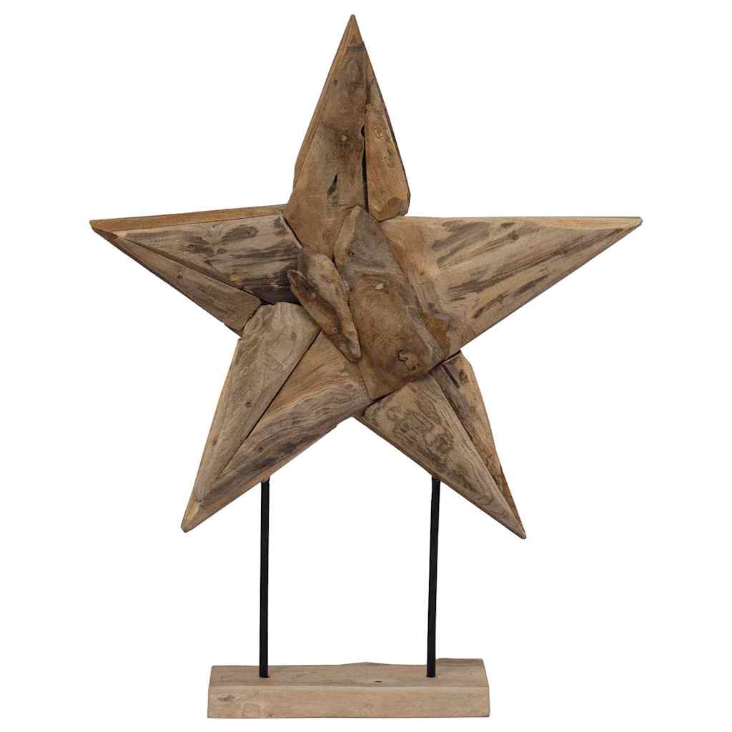 Étoile de Noël Marron 60 x 5 x 75 cm Bois de teck massif - XIOS
