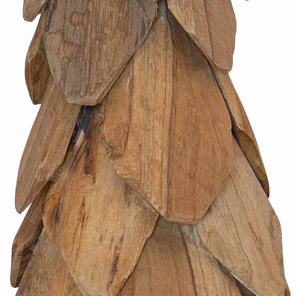 Sapin de Noël avec support Marron 50 cm Bois de teck solide - XIOS