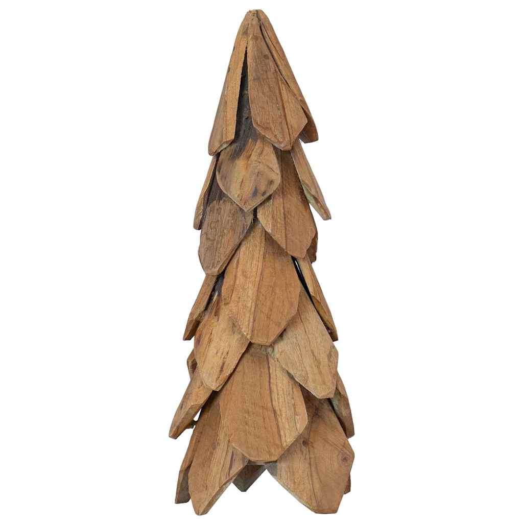 Sapin de Noël avec support Marron 50 cm Bois de teck solide - XIOS