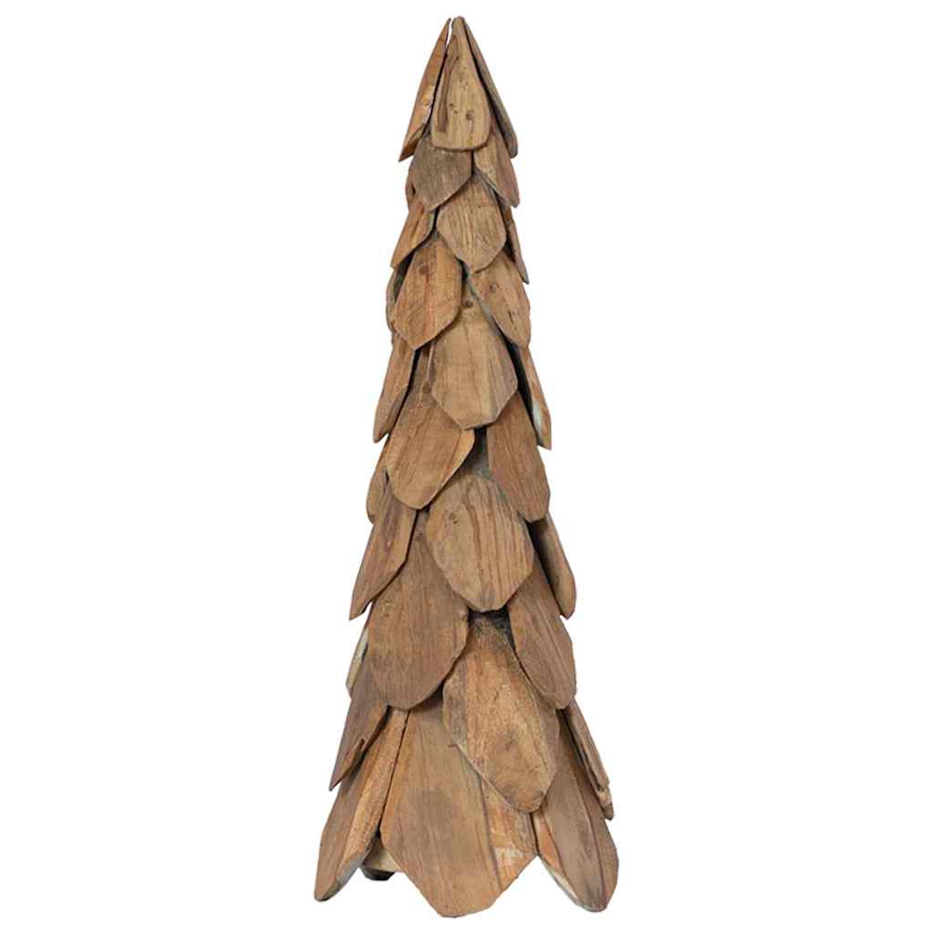 Sapin de Noël avec support Marron 80 cm Bois de teck solide - XIOS